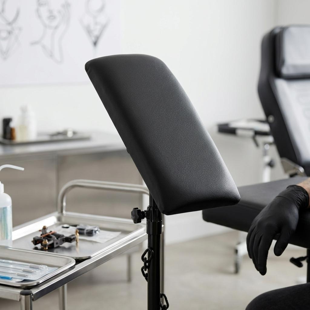 Armrest with Base for Tattoo Cosmetic Spa Black
