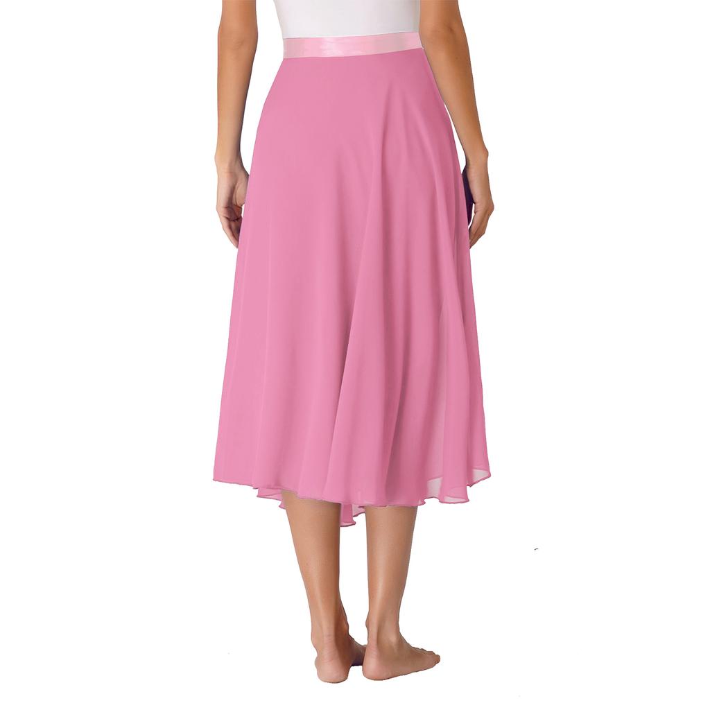 Женская юбка-пачка с высокой талией, струящаяся, однотонная, средней длины, со шнуровкой, для современной хореографии