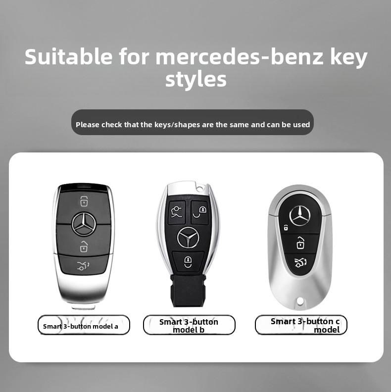 QOK3 3BTN Fashion Soft TPU Car Key Case For Mercedes Benz A C E S G Class GLC CLE CLA GLB GLS W177 W205 W213 W222