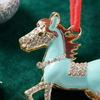 Пони Рождественское украшение Страз Зодиакальная Лошадь Подвеска для украшения елки Сверкающий Праздничный Шарм Удача Лошадиная Тема Украшение