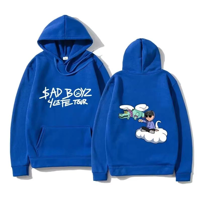 Men's running player hoodie fashionable Sadboyz women's long sleeved shirt Cool Harajuku casual jersey streetwear