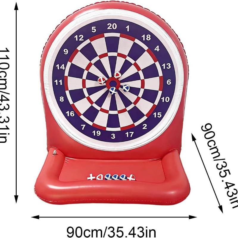1Pcs Inflatable Giant Dart Board with Sticky Balls Anti-Slip Base Durable Outdoor Indoor Game for Backyard Lawn Family