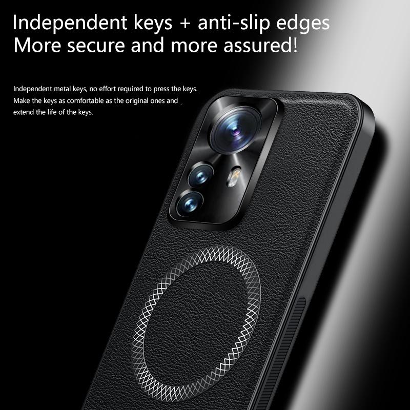 Для Xiaomi Mi 12 Pro 12S Pro Чехол Магнитный Элегантный Кожаный Износостойкий Объектив Полностью Закрытый Нескользящий Защита Края Чехол