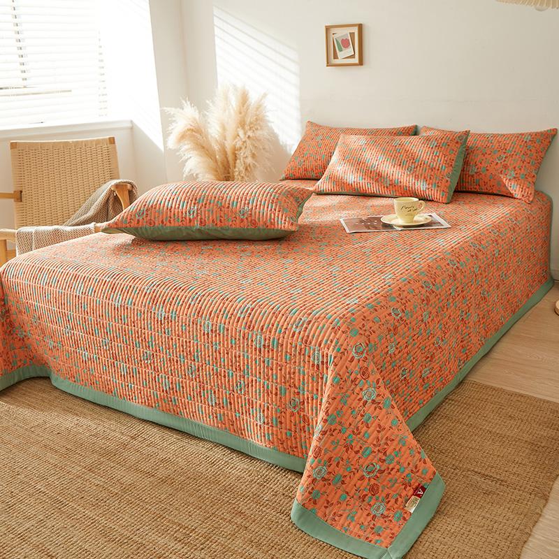 Одеяло с цветочным принтом для кровати, хлопковое покрывало в пасторальном стиле, домашняя кровать, декоративное стеганое одеяло (наволочку нужно заказать)