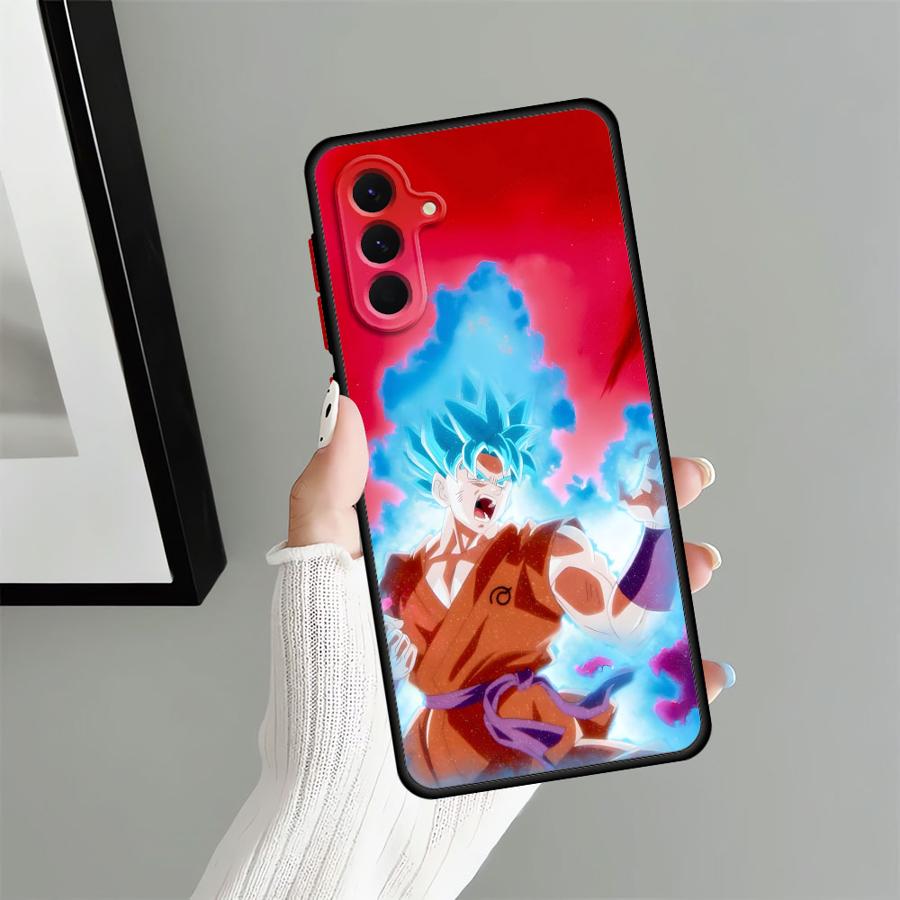 Чехол для Samsung Galaxy A34 A22 A24 A73 A21s A25 A26 A54 A53 A52 A56 A35 A36 Задняя крышка телефона Dragon Ball Цвет Гоку