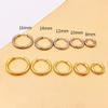 8/10/12/14/16mm Stainless Steel Mini Small Ear Circle Hoop Earrings Women Men Round Hoop Earrings Pop Punk Piercing Ear Jewelry