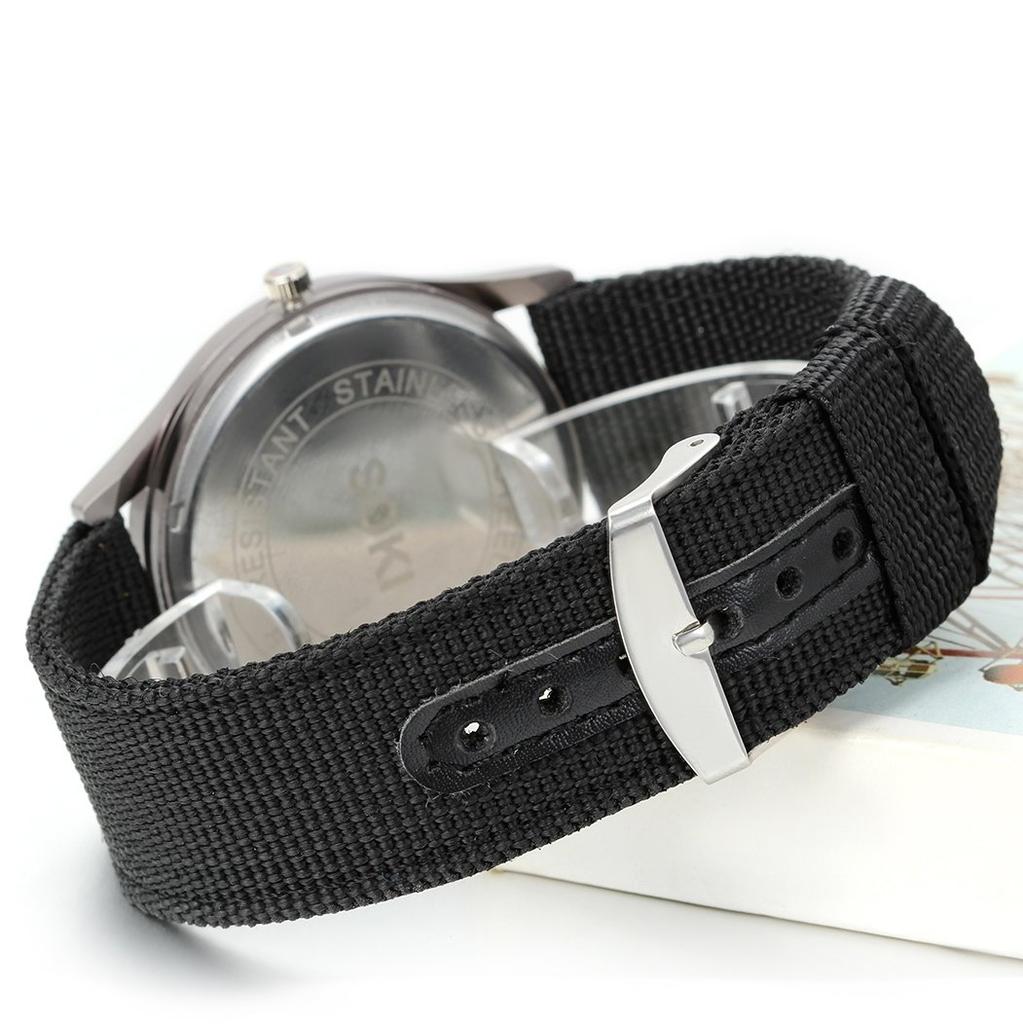 Calendar Luminous Analog Simple and Stylish Sports Quartz Black Nylon Fashion Accessory A Great Gift for and Day Men's Antique-Style Watch,