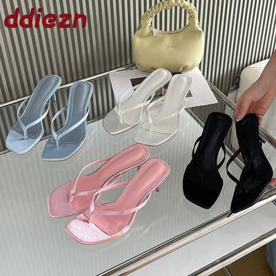 Мода Большой размер 43 Мода Мелкие Женские Туфли-лодочки на Высоком Каблуке Сандалии Туфли Женские Шлепанцы Элегантные Женские Сандалии на Каблуке Шлепанцы Туфли