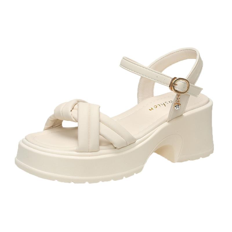 Platform sandals women's 2025 new summer with skirt fairy sandals French beautiful sandals outer wear generation