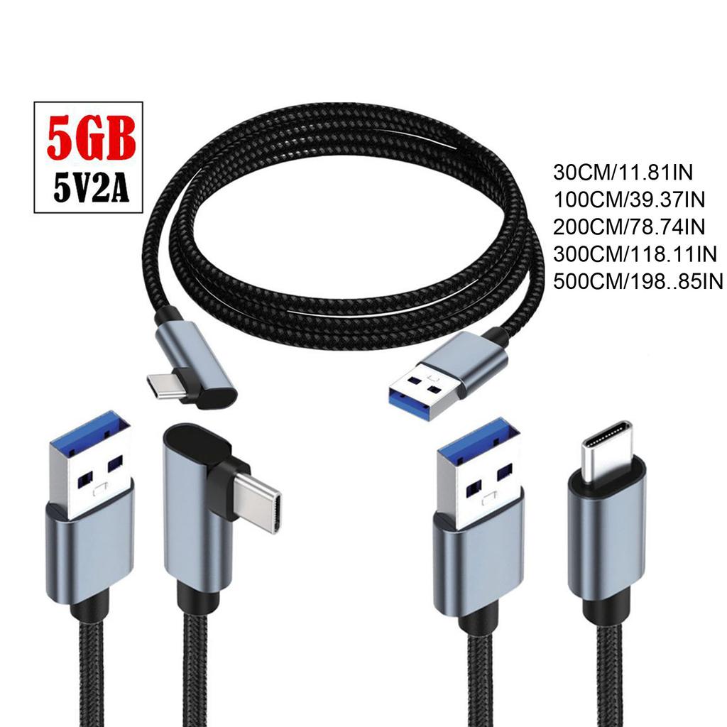 Кабель для зарядки и передачи данных USB C - USB A, 5 В, 2 А, кабель для зарядки, скорость передачи данных 5 Гбит/с, провод для компьютера, ноутбука, мобильного телефона