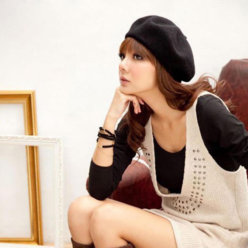 Классический однотонный зимний берет во французском стиле, шляпа художника, повседневный женский подарок