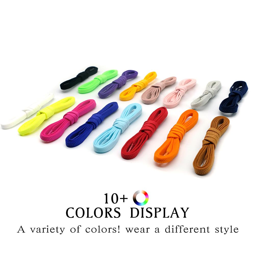 Шнурки без завязок с металлическим замком – плоские эластичные шнурки для кроссовок для взрослых, быстрозатягивающиеся шнурки для ленивых дней