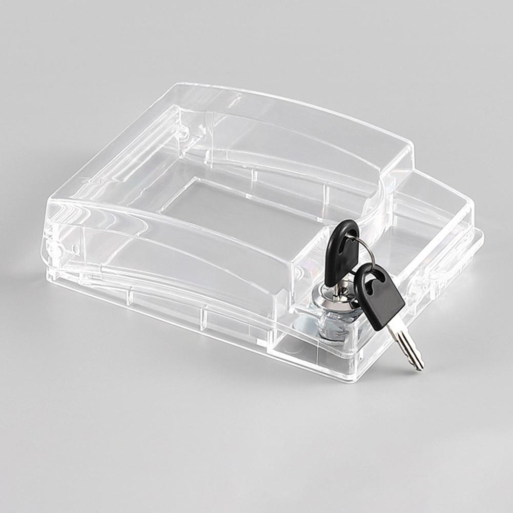Lockable Socket Box with Waterproof Cover and Key Protective Electrical Outlet Enclosure for Home and Commercial Use