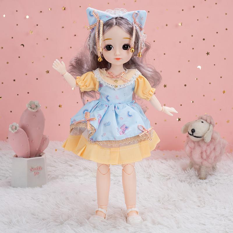 Кукла 30 см 3D Реалистичный Глаз 23 Шарнира 6 Bjd Одежда Принцессы Маленькая Девочка Детская Игрушка