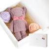 Bloom Imabari Towel Bear Towel Bear Flower Cute Towel Present Made In Japan Gift, & Design, Gift, Box, (Purple)