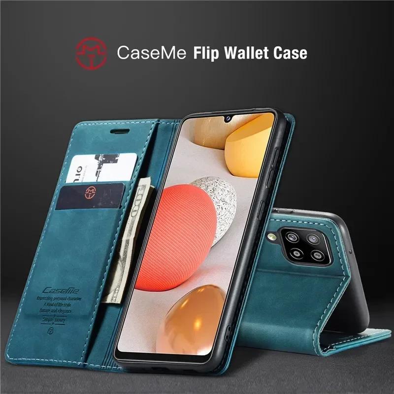 Магнитный кожаный чехол для Samsung A56 A36 A26 A16 A55 A35 A25 A15 A14 A24 A34 A54 A13 A23 A33 A53 A52 Защитный чехол для карт-кошелька