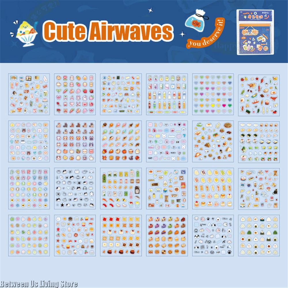 24 heets Vintage Cute Elements Translucent Pet Stickers Book for Scrapbooking Supplies Craft Supplies