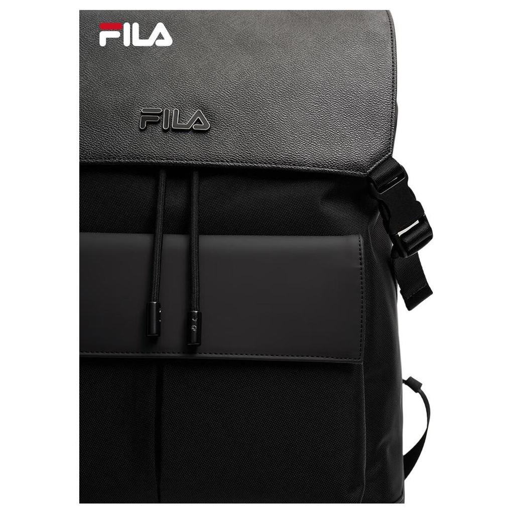 New FILA Fabric Backpack Laptop Bag Large Size Men's Black F13M528102F