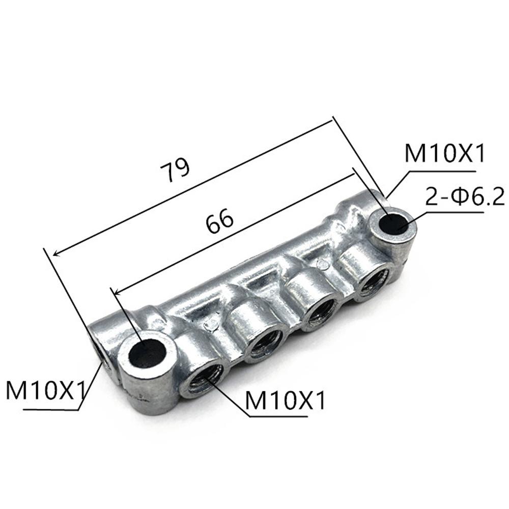 M8 M10 Pitch 1mm 2 3 4 5 6 7 8 10 Ways 4-12 Ports Zinc Alloy Resistance Oil Distributor Block Splitter Lubrication System