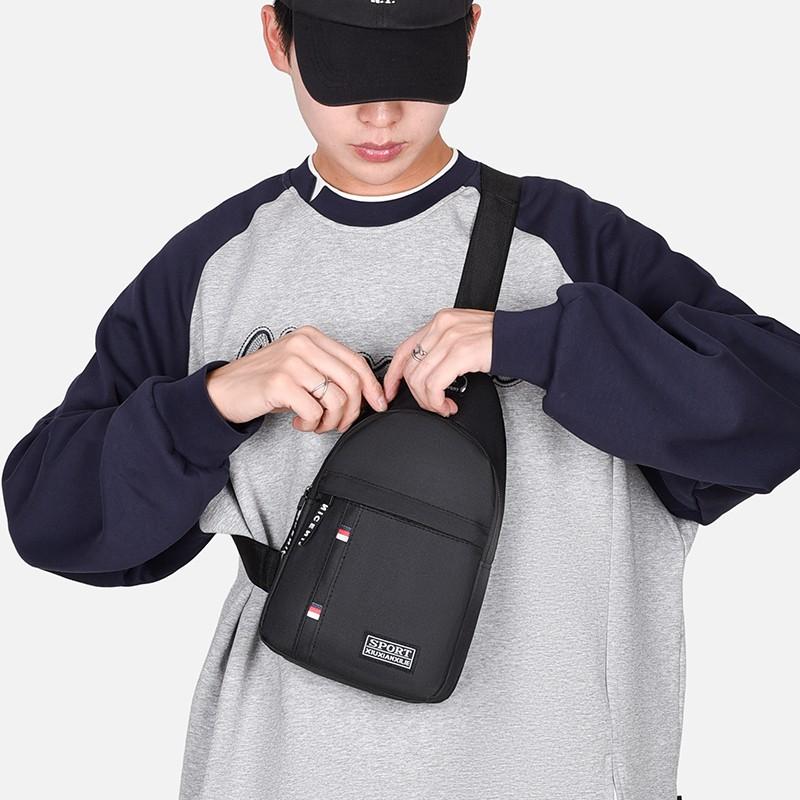 Unisex Chest Bag Simple Storage Bag Lightweight Travel Small Backpack Crossbody Bag Fashion Casual Single Should Bags