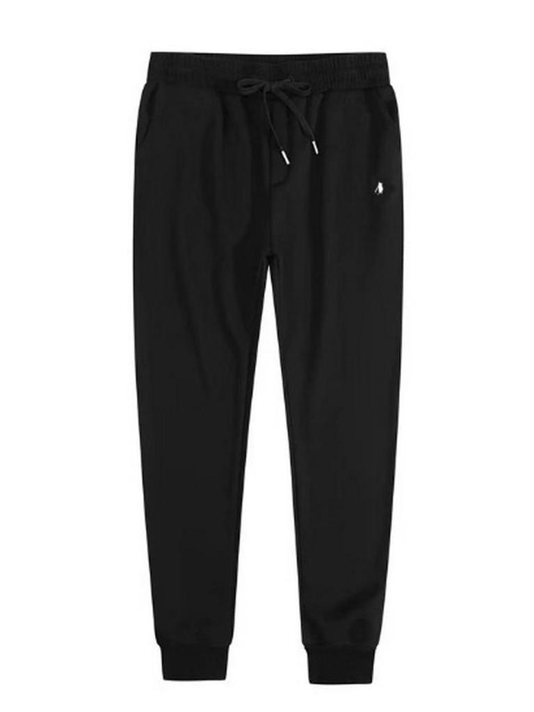 Men's Plush Lined Hooded Sweatshirt, Embroidered Loose Fit, Autumn/Winter Polo Style, Plus Size, RL Design