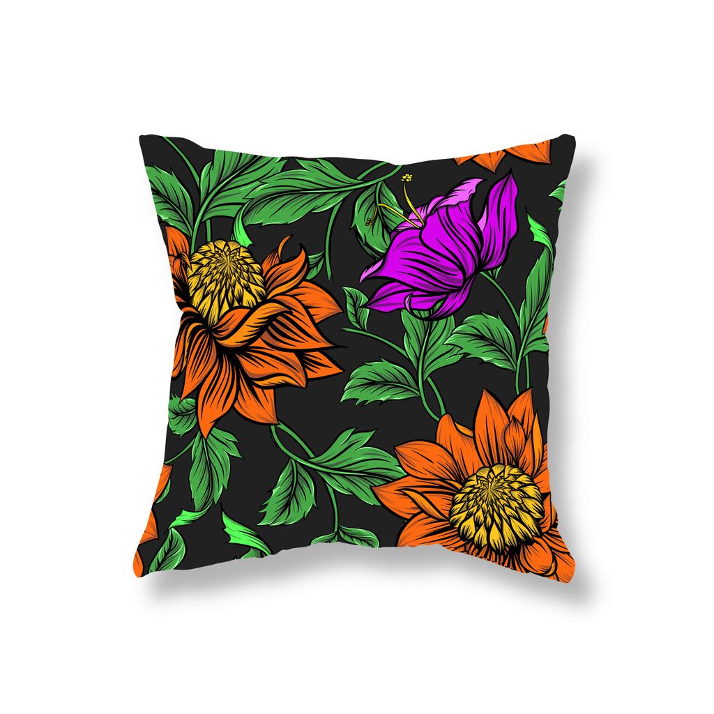 Красочные художественные наволочки с листьями растений, украшения для дивана, прикроватные тумбочки для офиса, игрового стула, чехлы для подушек, украшения дома 45x45 см