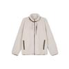 Uniqlo Флисовая серия Ветрозащитная стойка-воротник Однотонная флисовая куртка Унисекс куртки Бежевый 450200-31