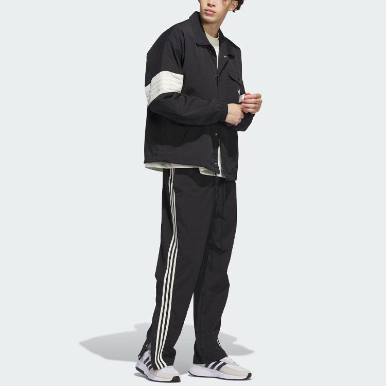 adidas Originals однобортная спортивная куртка с длинными рукавами в стиле колор-блок, верхняя одежда унисекс, черная IM9646