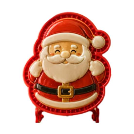 Decorative Pastry Stampers Christmas Mini Pie Mold for Hand Pies, Holiday Gingerbread Man House Santa Claus Nonstick Press Baking Tools Dough Cookies,