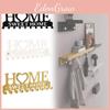Modern Iron Home Letter Key Towel Organizer With Screw Mount For Household Storage