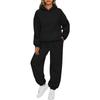 Plus Size Autumn and Winter Ladies Two-piece Casual Hoodie Loose Casual Trousers Sportswear Suit 5XL