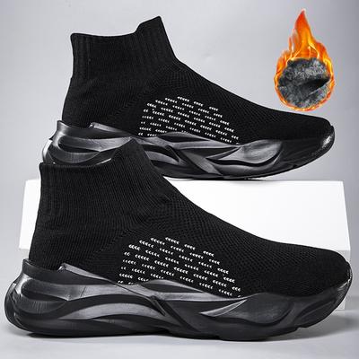 Женская обувь большого размера из хлопка с высоким берцем и бархатная спортивная повседневная обувь для пар