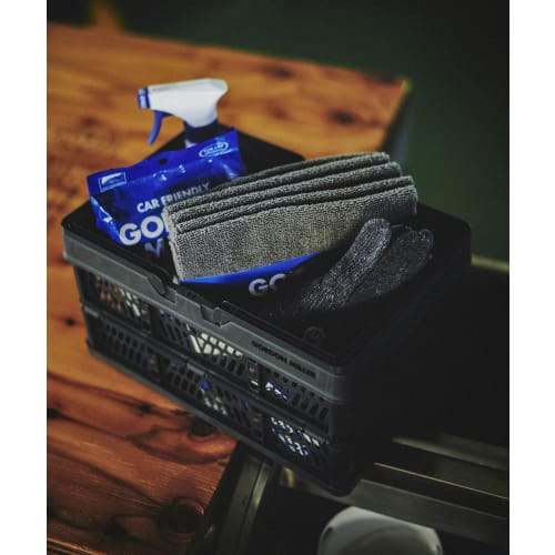 Gordon Miller Foldable Cargo Basket with Handles, Small, Dark Gray, 32112