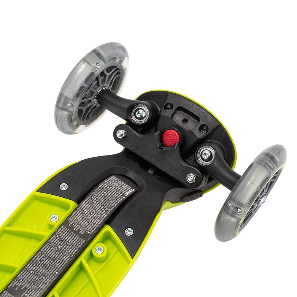 GLOBBER Primo Foldable Lights Kick Scooter for Kids Ages Lime Kick Kids Tricycle 3-6, Green, 432-106-2, 3-Wheel Scooter, Ride-On Toy, [Used]