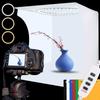 Складной фотобокс 30x30 см, простой в использовании, с 3-цветной светодиодной подсветкой (теплая/белая/холодная), регулируемой яркостью и 6 цветными фонами