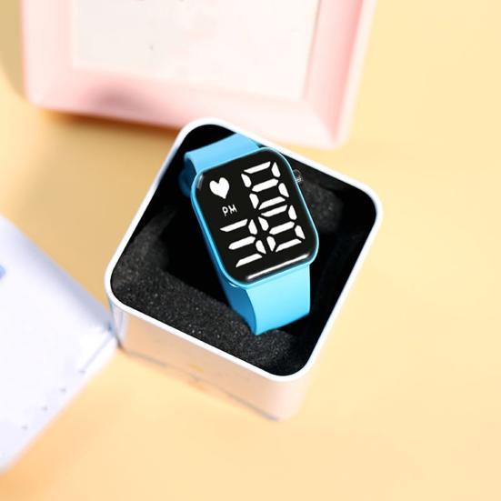 Наручные часы с большим экраном, регулируемым ремешком, легко читаемые электронные часы для мальчиков и девочек, дисплей времени, работающие от батареек, детские светодиодные цифровые часы