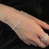 Браслет из чистого серебра S925, новый стиль, браслет из супер-флэш-циркона, регулируемый простой женский браслет с нишей, полный бриллиантовый браслет