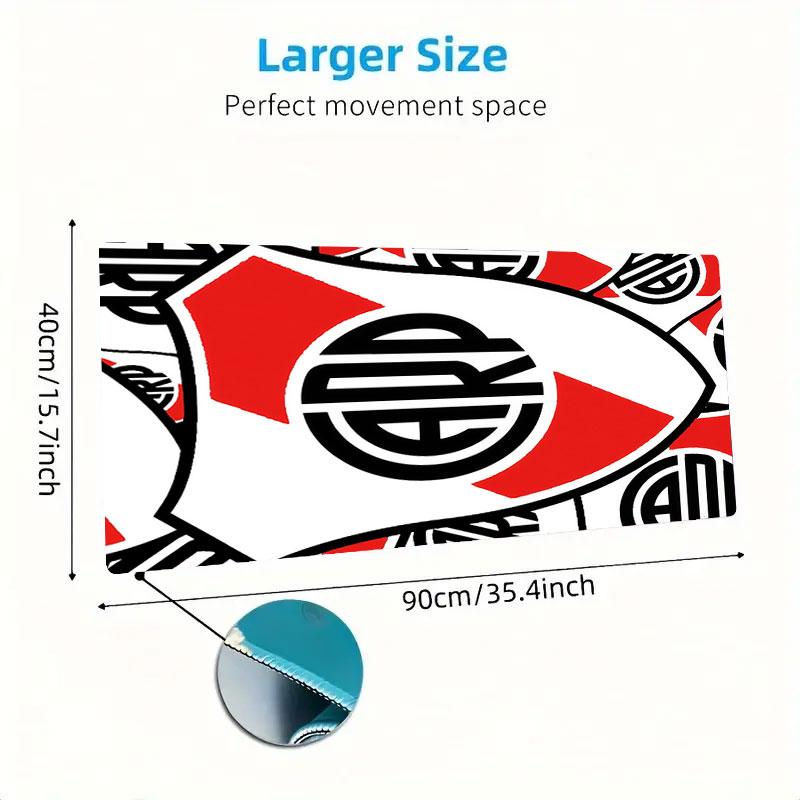 River Plate Mouse Pad, Large Gaming Desk Mat, Non-slip XXL Mousepad for Laptop & Tablet, Mini PC Playmat with Stitched Edges