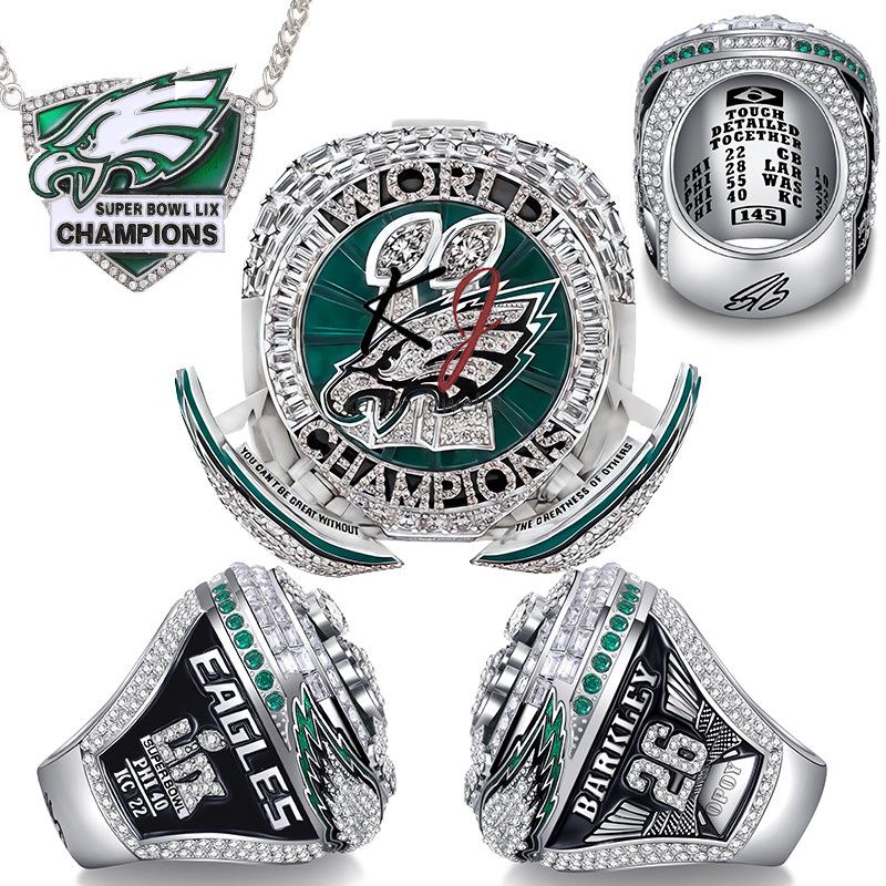 Чемпионское кольцо Eagles 2024-2025 NFL Philadelphia Eagles Мужское кольцо Европа и Америка