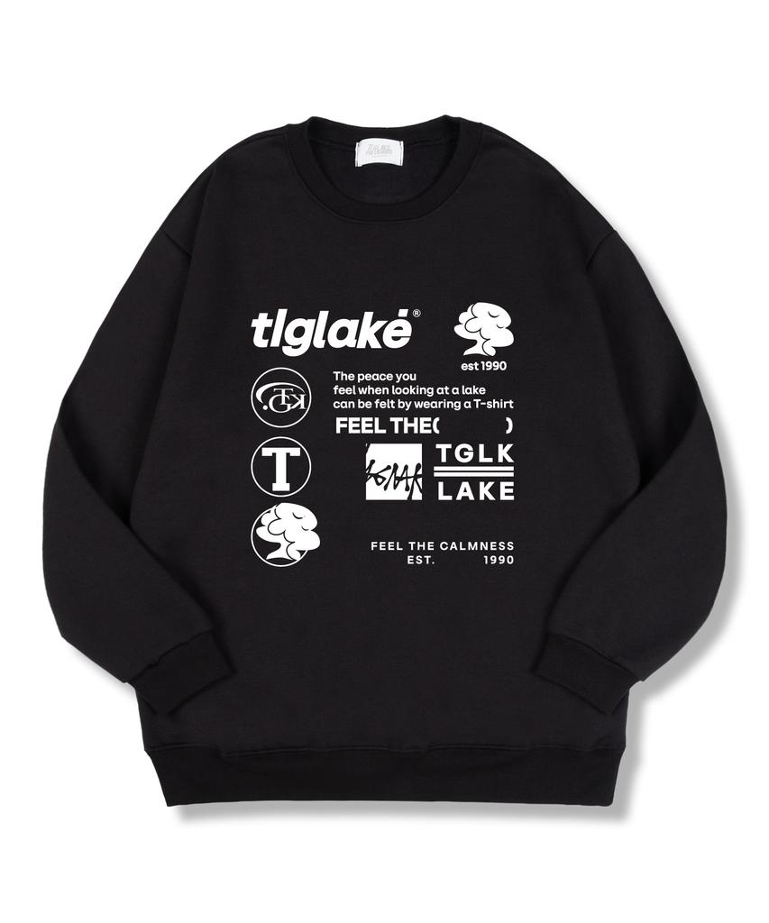 TI.GLAKE Element Oversized Double-Sided Sweatshirt Black
