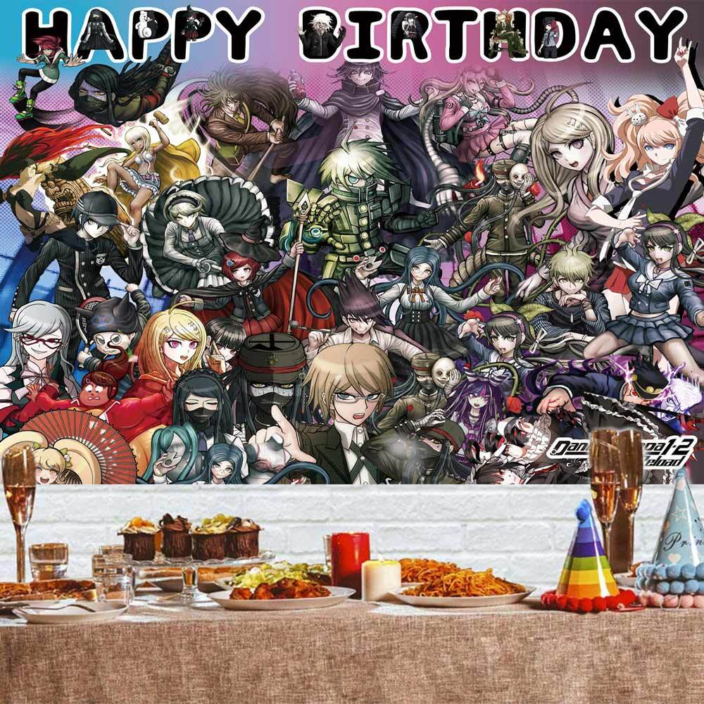 218. Danganronpa Party Decor Party Supplies Backdrop Banner Background Vinyl 7x5ft