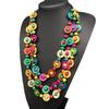 New Multi Layer Color Bib Beads Pendant  Necklace Ethnic Customs Neck  Jewelry Wood Necklace