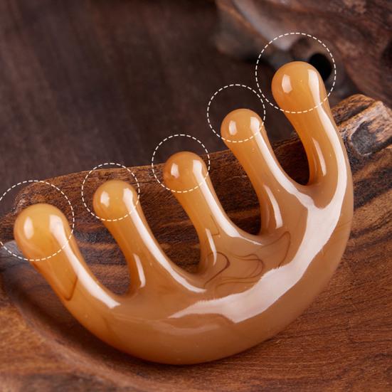 5-зубый портативный удобный экологически чистый инструмент для выемки меридианов из смолы, массажный инструмент для меридианов, красота