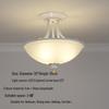 American Retro Semi-Flush Mount Chandelier for Modern Living Spaces - Bedroom, Dining Room, Balcony, Hallway, and Foyer Lighting.