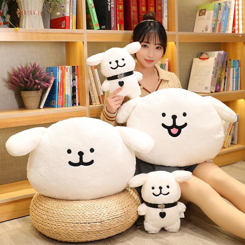 Korean Maltese Dog Plush Toy Kawaii Puppy Gift Cute Kawaii Stuffed Animal Pillow Soft Puppy With Clothes Gift for Kids Adults