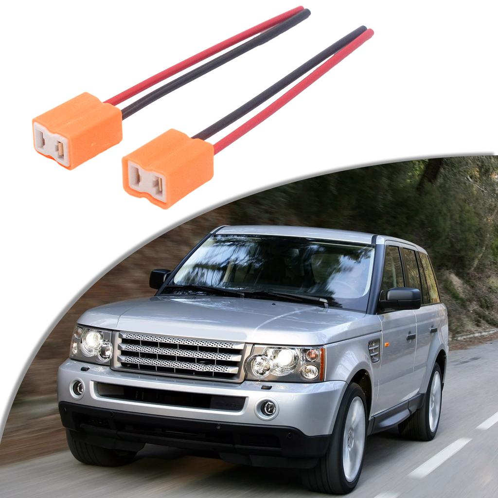 1 Pair Headlight Bulb Ceramic Socket Plug Connector Ceramic H7 Headlight Adapter Repair Plug Sockets with Wiring Harness
