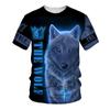 Летние мужские футболки с волком и 3D принтом, уличная одежда с крутыми волками, мужская и женская модная повседневная футболка большого размера с круглым вырезом, футболки, топы, одежда