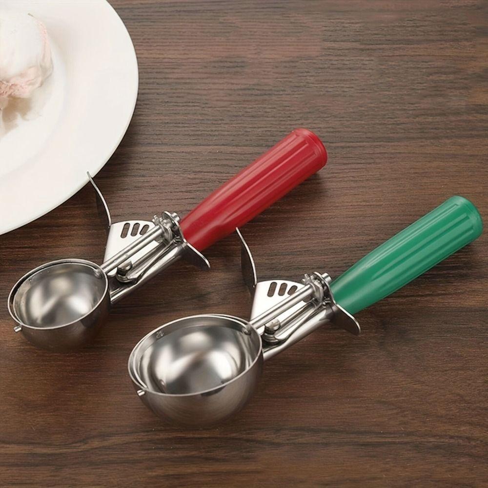 Press Design Ice Cream Ball Scoop Stainless Steel Fruit Scoop Ice Cream Digger Summer