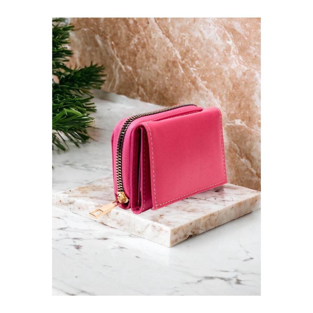 Женский стильный оранжевый кошелек с застежкой-молнией и отделением для монет, держателем для карт