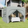 3 x 3m Pop-Up Gazebo Shelter, with Accessories - Light Grey